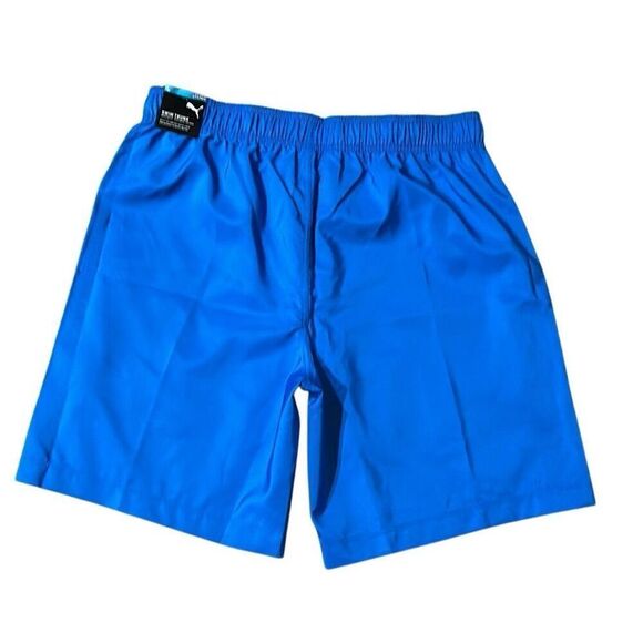 Puma logo swim trunks pink blue 8” inseam L - Picture 3 of 8